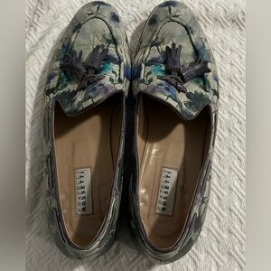 Fratelli Rossetti Women's Artistic Floral Loafers - Blue and Green